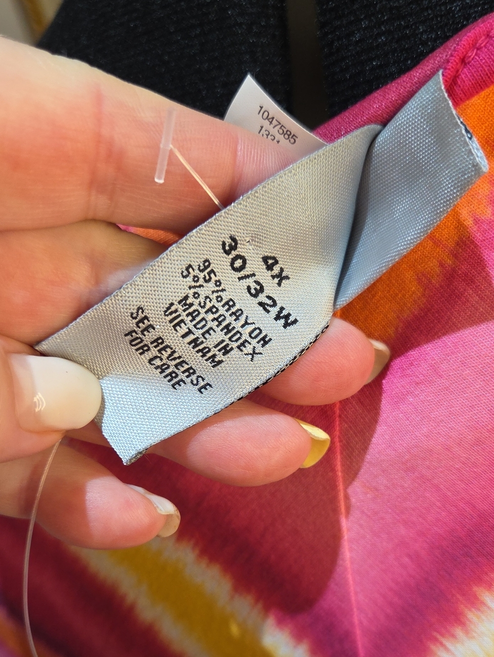 Nwt 4X Catherines Pink Chevron Sleeveless Maxi Dress with Keyhole No Pockets - Picture 12 of 16